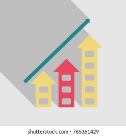 Schedule chart on table vector. Economic visualization information, business report graph illustration