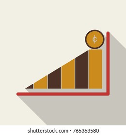 Schedule chart on table vector. Economic visualization information, business report graph illustration