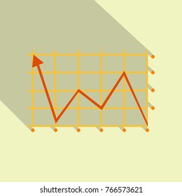 Schedule chart on table vector. Economic visualization information, business report graph illustration