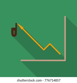 Schedule chart on table vector. Economic visualization information, business report graph illustration