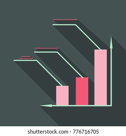 Schedule chart on table vector. Economic visualization information, business report graph illustration