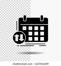 schedule, classes, timetable, appointment, event Glyph Icon on Transparent Background. Black Icon