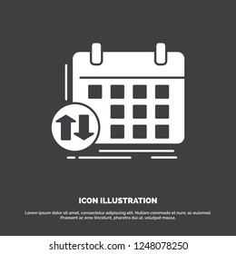 schedule, classes, timetable, appointment, event Icon. glyph vector symbol for UI and UX, website or mobile application