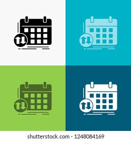 schedule, classes, timetable, appointment, event Icon Over Various Background. glyph style design, designed for web and app. Eps 10 vector illustration