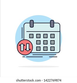schedule, classes, timetable, appointment, event Flat Color Icon Vector
