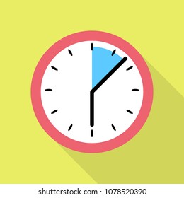 Schedule clock icon. Flat illustration of schedule clock vector icon for web