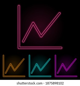 schedule color neon set. Simple thin line, outline vector of web icons for ui and ux, website or mobile application