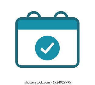 finalizar la programación un solo icono aislado con estilo de línea sólida