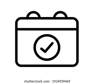 finalizar la programación un solo icono aislado con estilo de línea de contorno