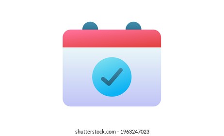 schedule complete finish single isolated icon with single isolated icon with smooth style