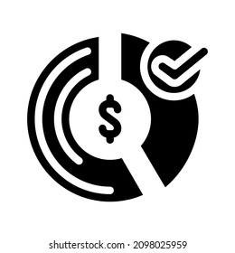 vector de icono de glifo de cumplimiento de programación. signo de cumplimiento de programación. símbolo de contorno aislado ilustración negra