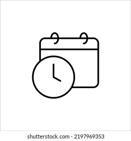 Schedule concept line icon. Simple element illustration. Schedule concept outline symbol design.