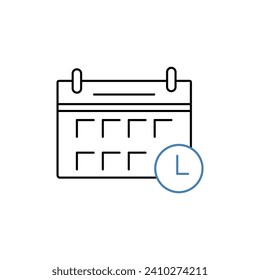 schedule concept line icon. Simple element illustration. schedule concept outline symbol design.