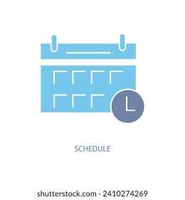 schedule concept line icon. Simple element illustration. schedule concept outline symbol design.