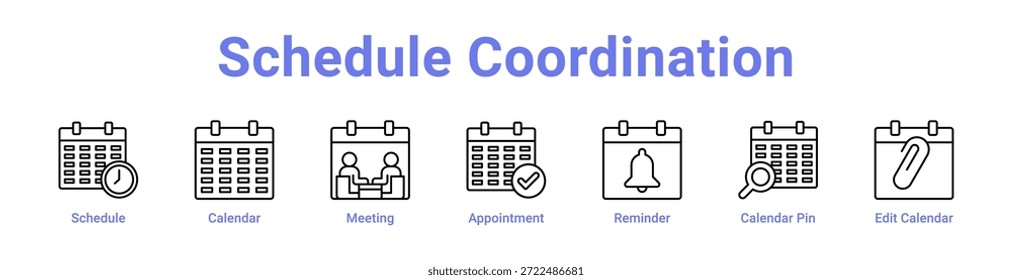 Banner e coleção do ícone Coordenação de Programação