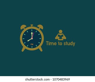 Schedule of daily activities design template. clock icon
