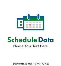 Schedule Data Logo Template Illustration. There Are Calender With Flash Disk