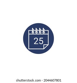 vector de icono de calendario de fecha de planificación