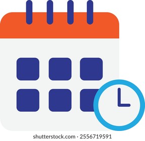 Schedule Date Calendar Icon Vector Flat Illustration