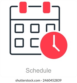 Schedule and date icon concept