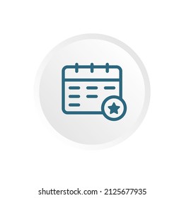 einfaches Symbol für Zeitplan und Datumerinnerung