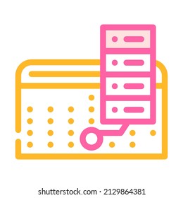 programa para el vector de iconos de color de día. para el signo del día. ilustración de símbolo aislado