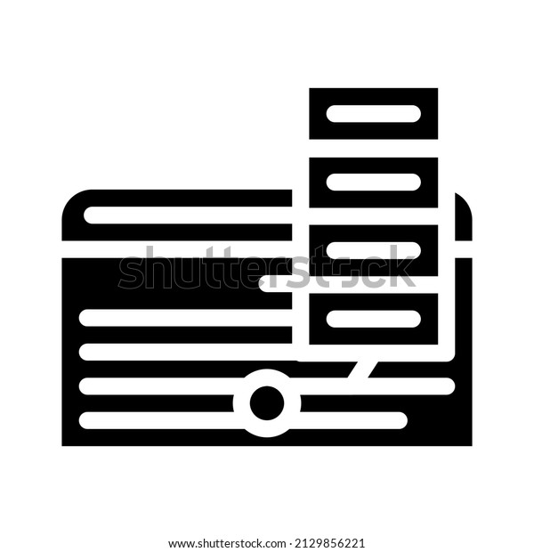schedule for day glyph icon
vector. schedule for day sign. isolated contour symbol black
illustration