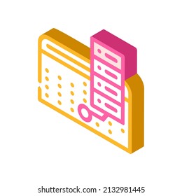 schedule for day isometric icon vector. schedule for day sign. isolated symbol illustration