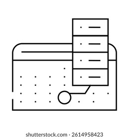schedule for day line icon vector. schedule for day sign. isolated contour symbol black illustration