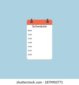 Programación del día, en un fondo claro, ilustración vectorial
