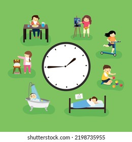 schedule of the day in pictures