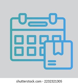 Schedule delivery icon in gradient style about logistics, use for website mobile app presentation