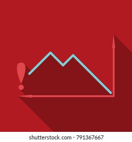 Schedule down chart on table vector. Economic visualization information, business report graph illustration