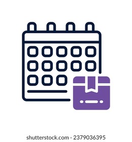 schedule dual tone icon. vector icon for your website, mobile, presentation, and logo design.