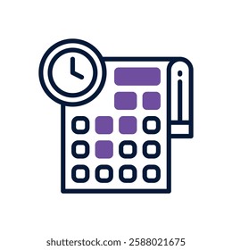 schedule dual tone icon. vector icon for your website, mobile, presentation, and logo design.