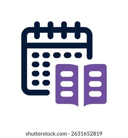 schedule duotone icon. Sleek and modern vector icon for websites, mobile apps, marketing materials, and corporate design. Fully scalable and ready to use.
