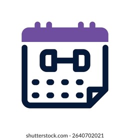 schedule duotone icon. Sleek and modern vector icon for websites, mobile apps, marketing materials, and corporate design. Fully scalable and ready to use.