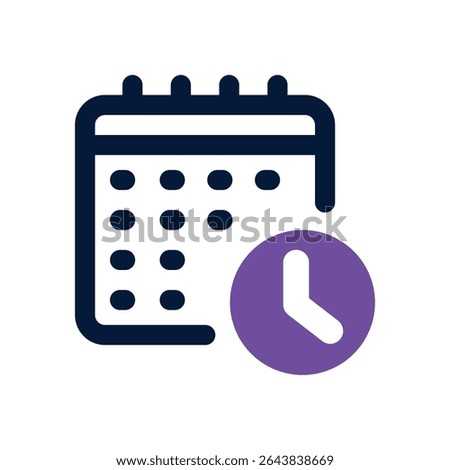 schedule duotone icon. Sleek and modern vector icon for websites, mobile apps, marketing materials, and corporate design. Fully scalable and ready to use.