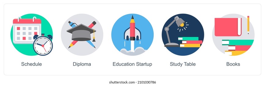 Schedule And Education Boost up Icon Concept