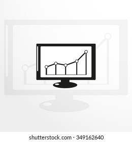 Schedule of financial gain. Vector illustration.