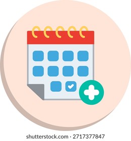 Ícone de Estilo de Círculo Plano de Agenda
