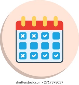 Ícone de Estilo de Círculo Plano de Agenda