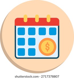 Ícone de Estilo de Círculo Plano de Agenda