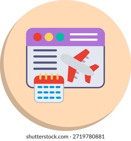 Ícone de Estilo de Círculo Plano de Agenda