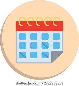 Ícone de Estilo de Círculo Plano de Agenda