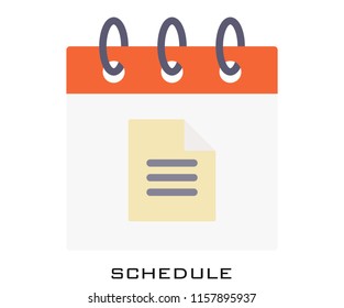 Schedule flat icon signs