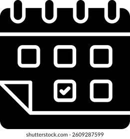 Schedule Glyph Icon Vector Design