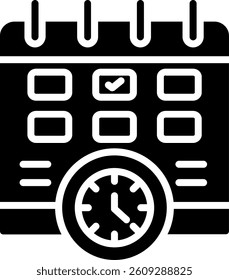 Schedule Glyph Icon Vector Design