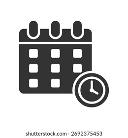 Schedule Glyph Icon Vector Illustration