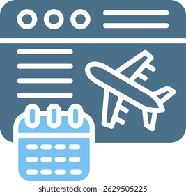 Schedule Glyph Two Colour Icon
